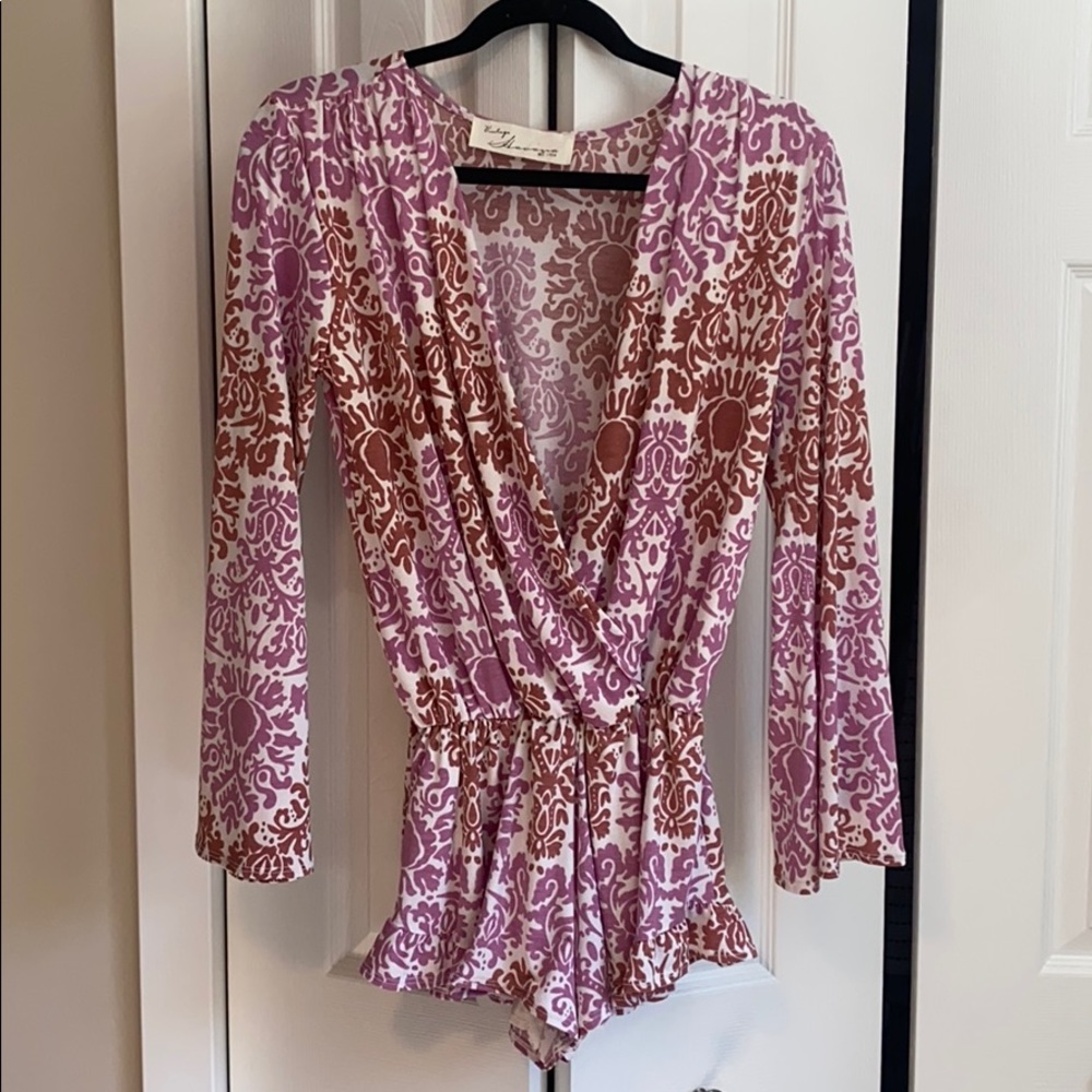 Vintage Havana Long Sleeve Paisley Romper